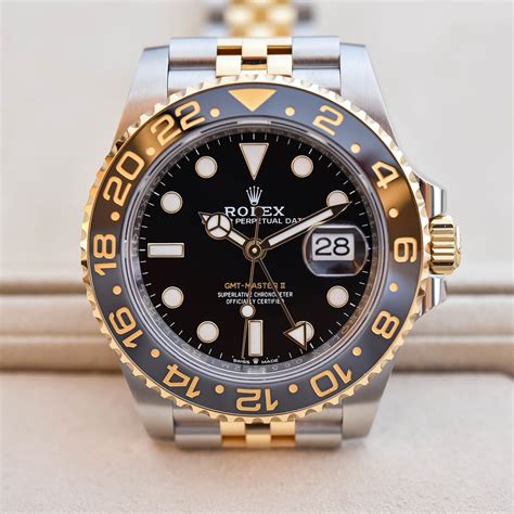 rolex gmt master 2 18k gold|Rolex GMT Master 2 gold.